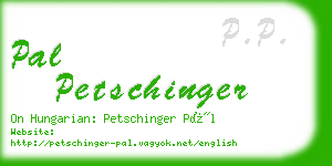 pal petschinger business card